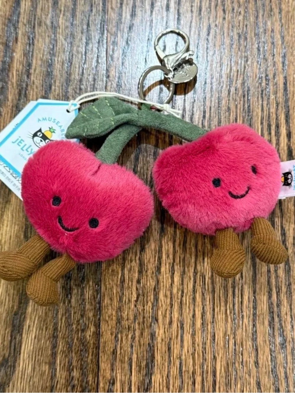 🍒 Jellycat Amuseables Cherries Bag Charm 🍒 - Picture 2 of 5